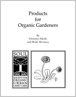 Products for Organic Gardeners 